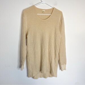 Medima German Angora Wool Cream Crewneck Sweater